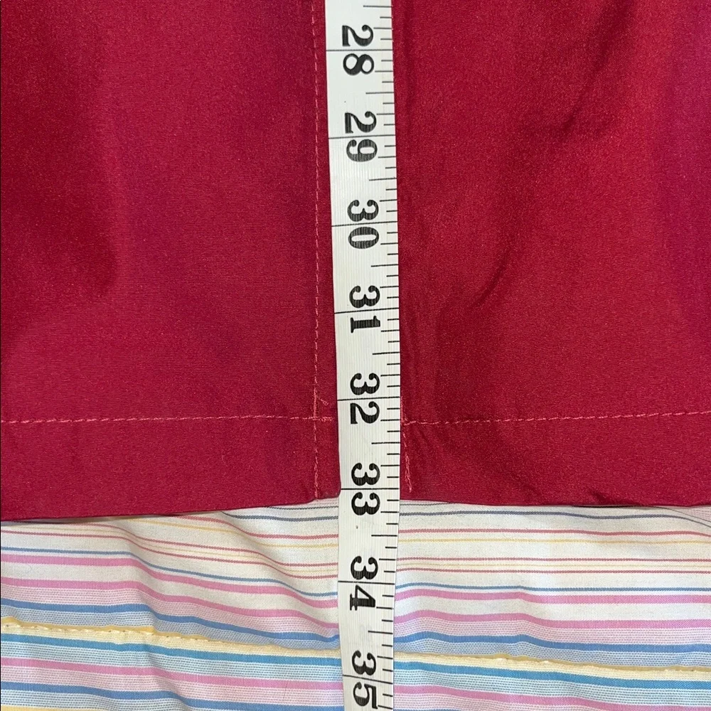 Details Intl Maroon Hooded and Belted Rain Jacket with Zipper 2X EUC‎
